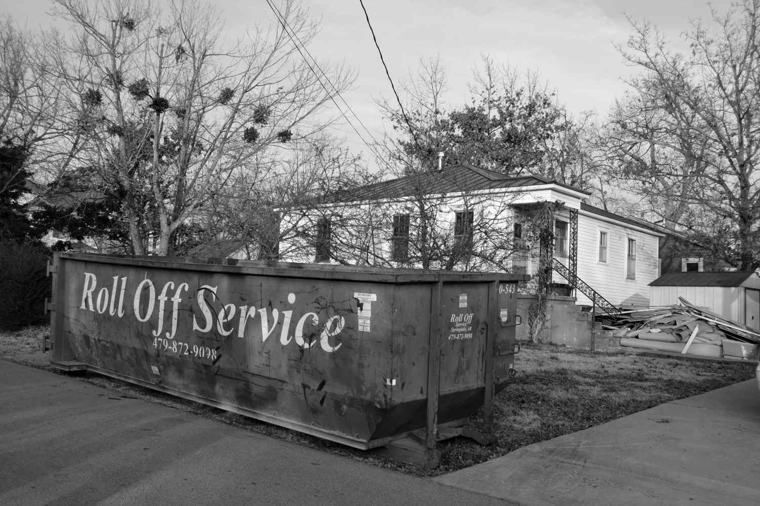 Yard with Large Dumpster