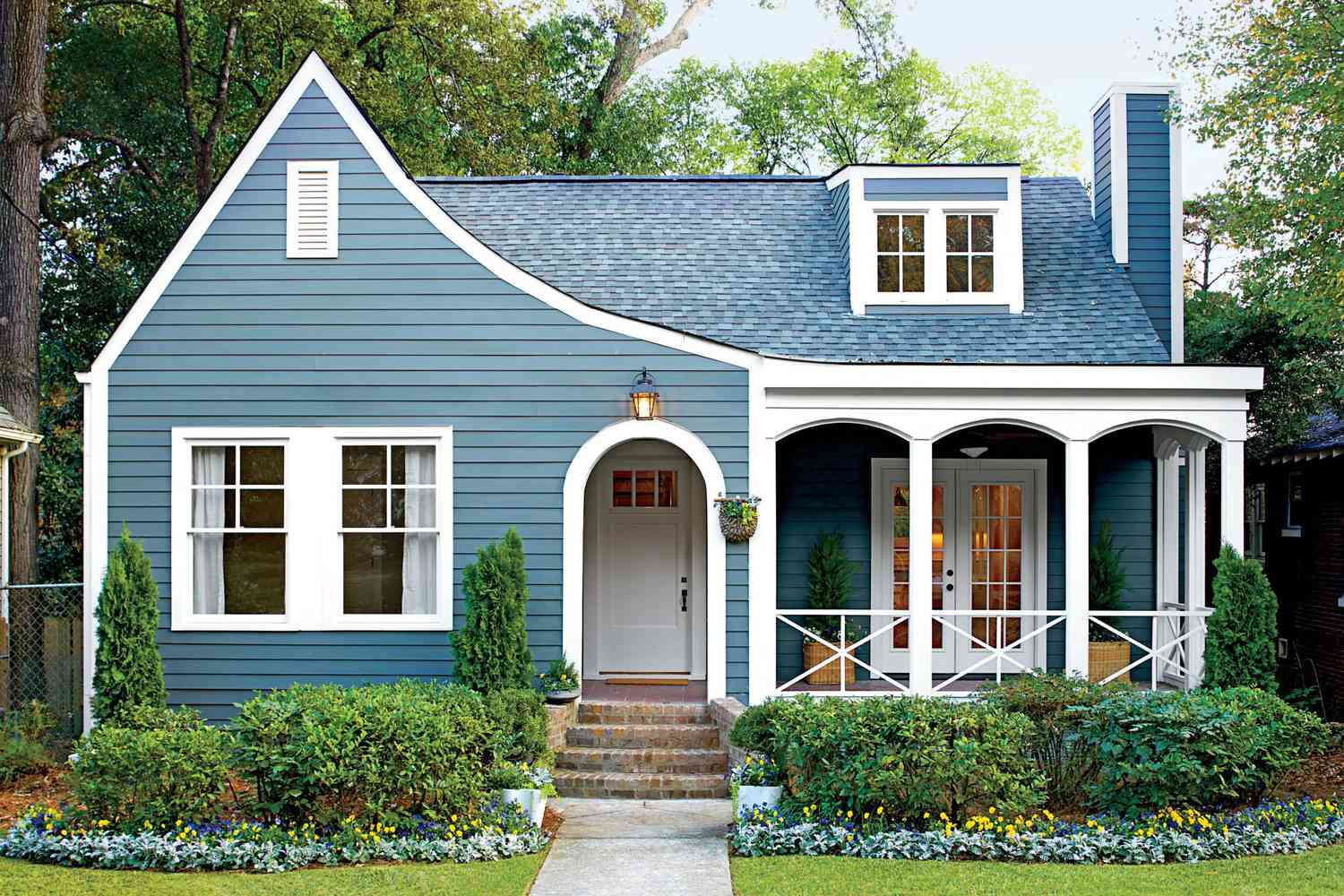 Blue Cottage Curb Appeal