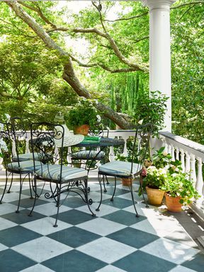 Charleston Porch with Casual Bistro Table
