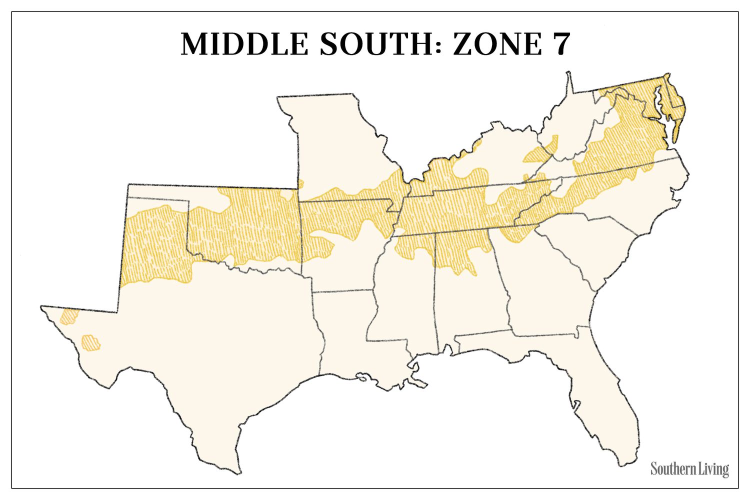 USDA Planting Zone 7 Map