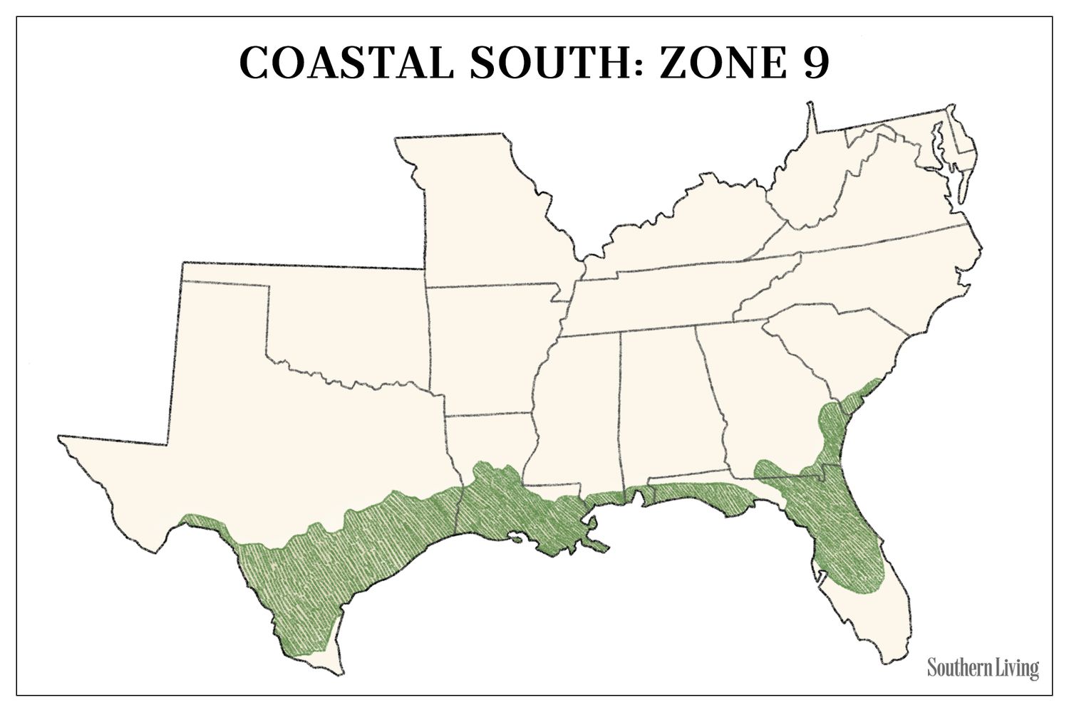 USDA Planting Zone 8 Map